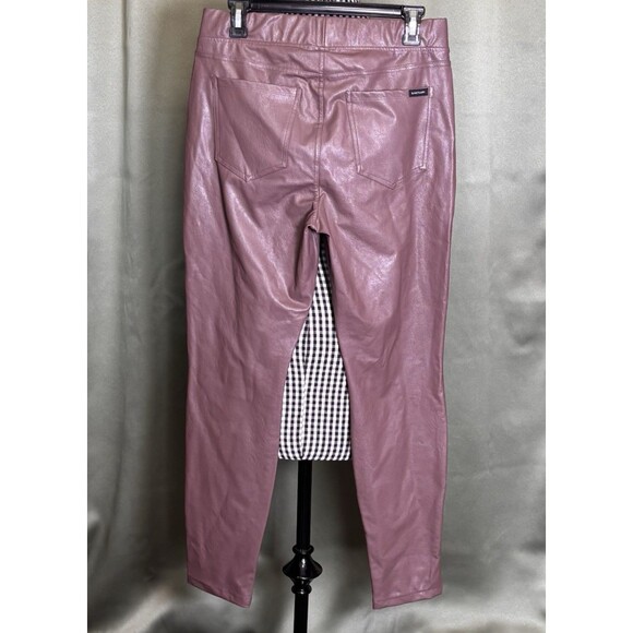 Sanctuary Anthropologie Brown Faux Leather High Rise Pull On Leggings Pants L - Picture 2 of 7